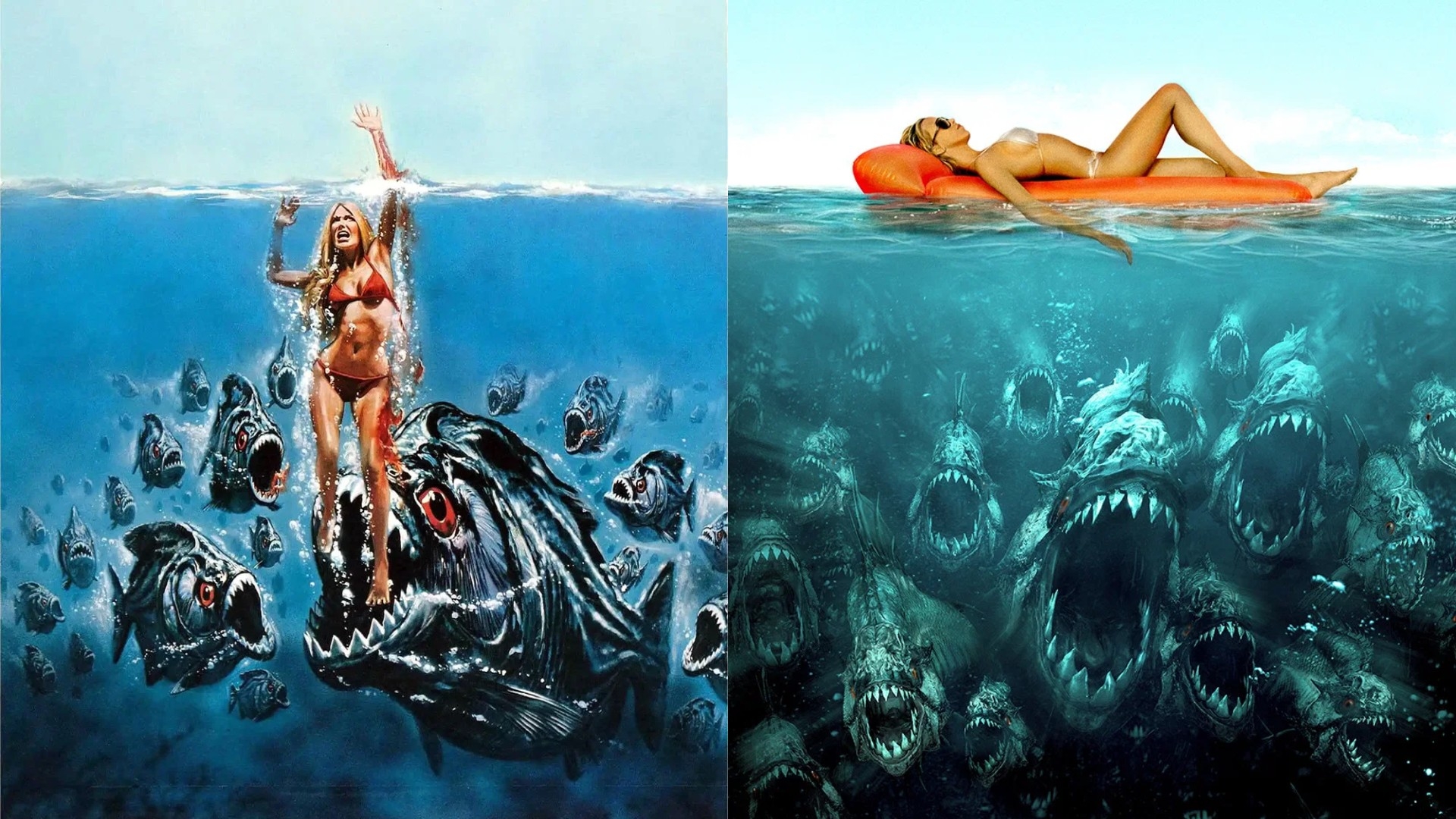 Film backdrop for HF&SC: Piranha/Piranha 3D Double Feature!