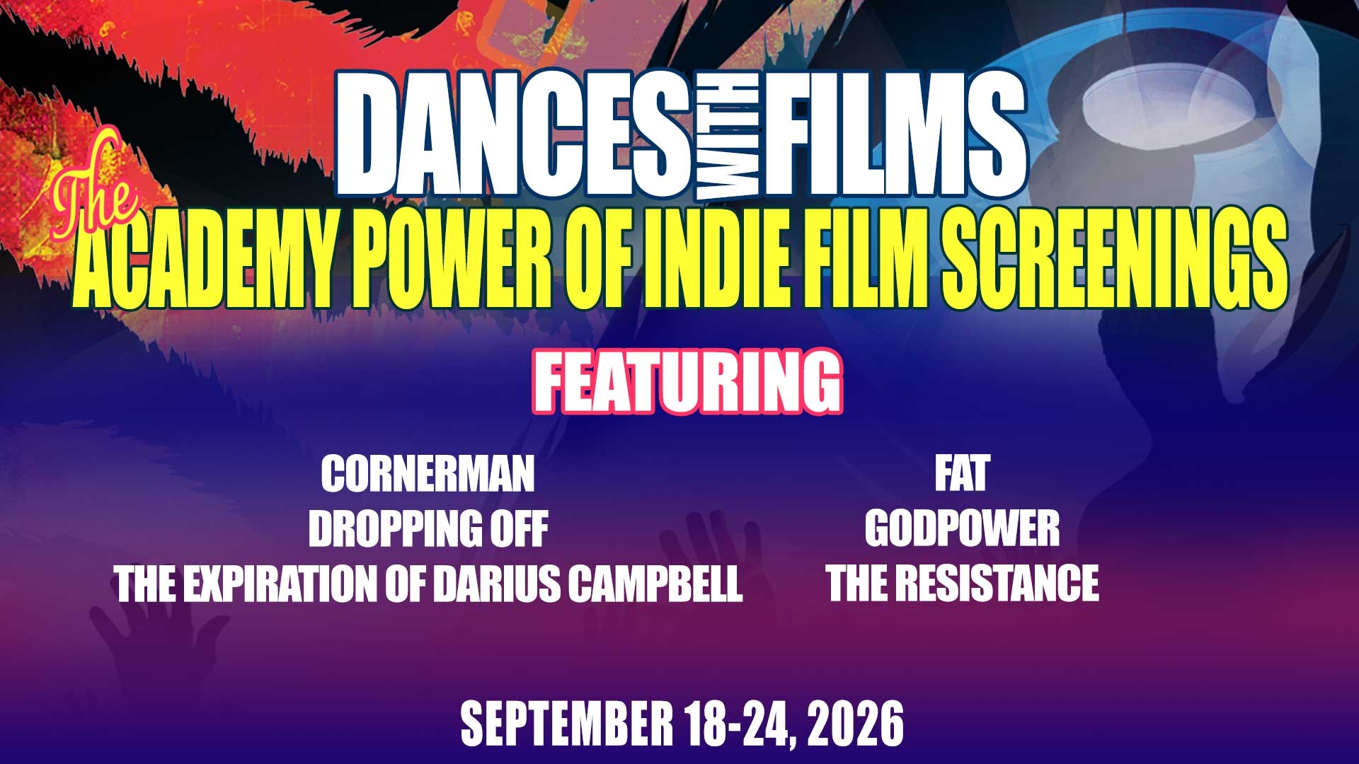 Film backdrop for DWF: The Academy Power of Indie Film Screenings