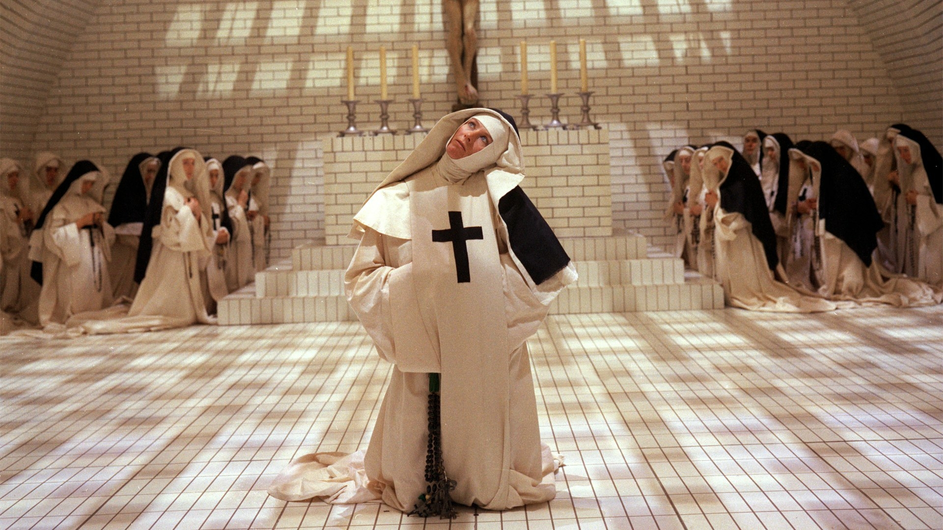 Film backdrop for Ken Russell's The Devils