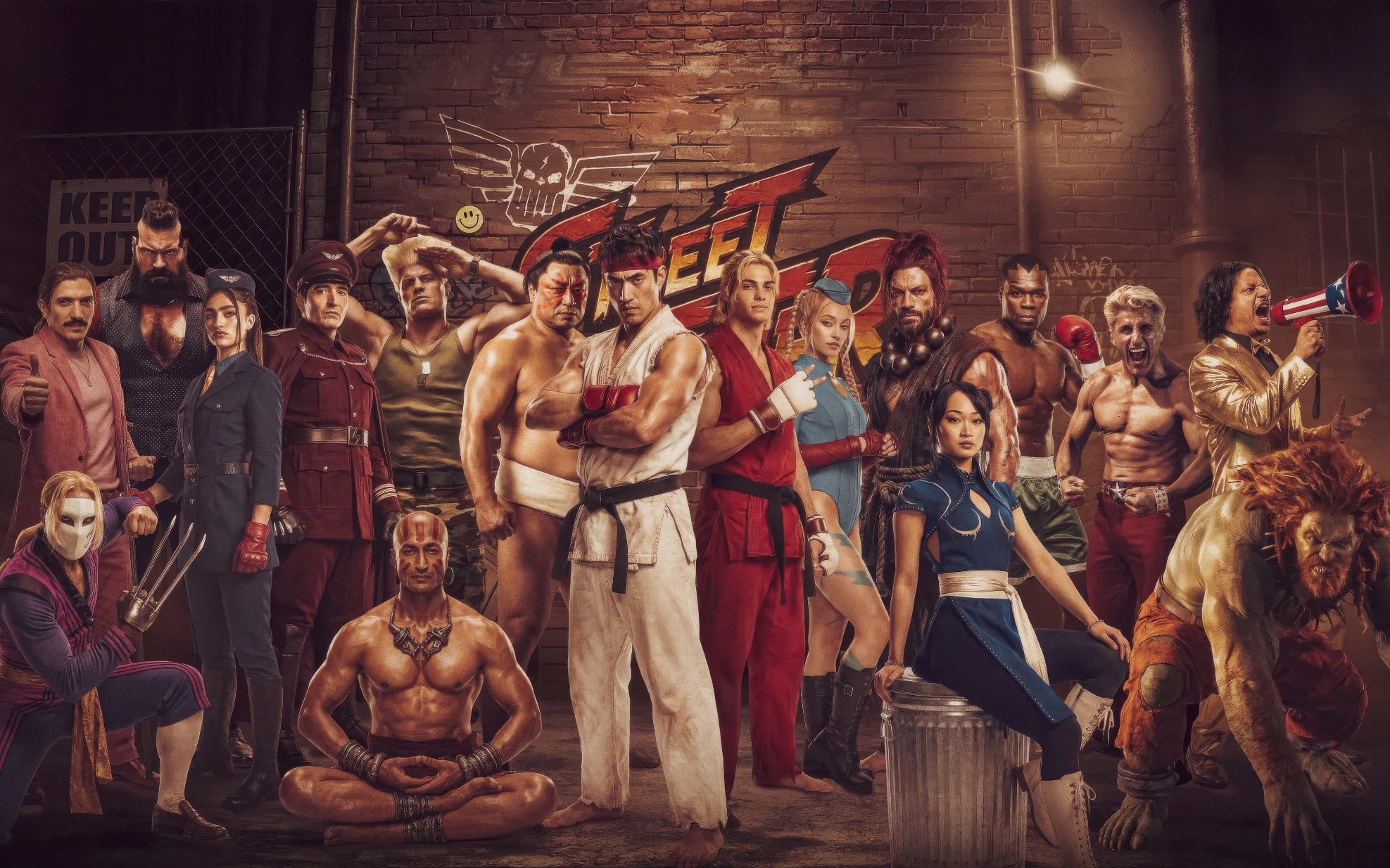 Film backdrop for Street Fighter
